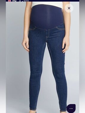Dark Blue Women's Maternity Skinny Jeans
